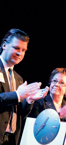 Två av initiativtagarna till Guldgalan, Jens Edlund och Vanja Aronsson.